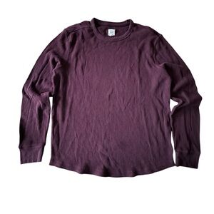 Burgundy Gap 90s Baggy Thermal Long Sleeve T-Shirt Men’s Medium